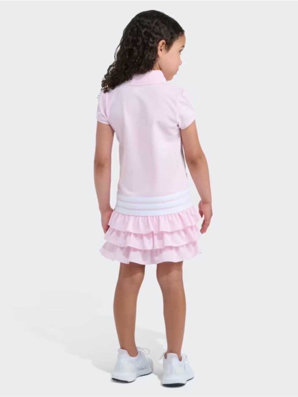 Girls’ Adidas SS RUFFLE POLO DRESS - Picture 2 of 7
